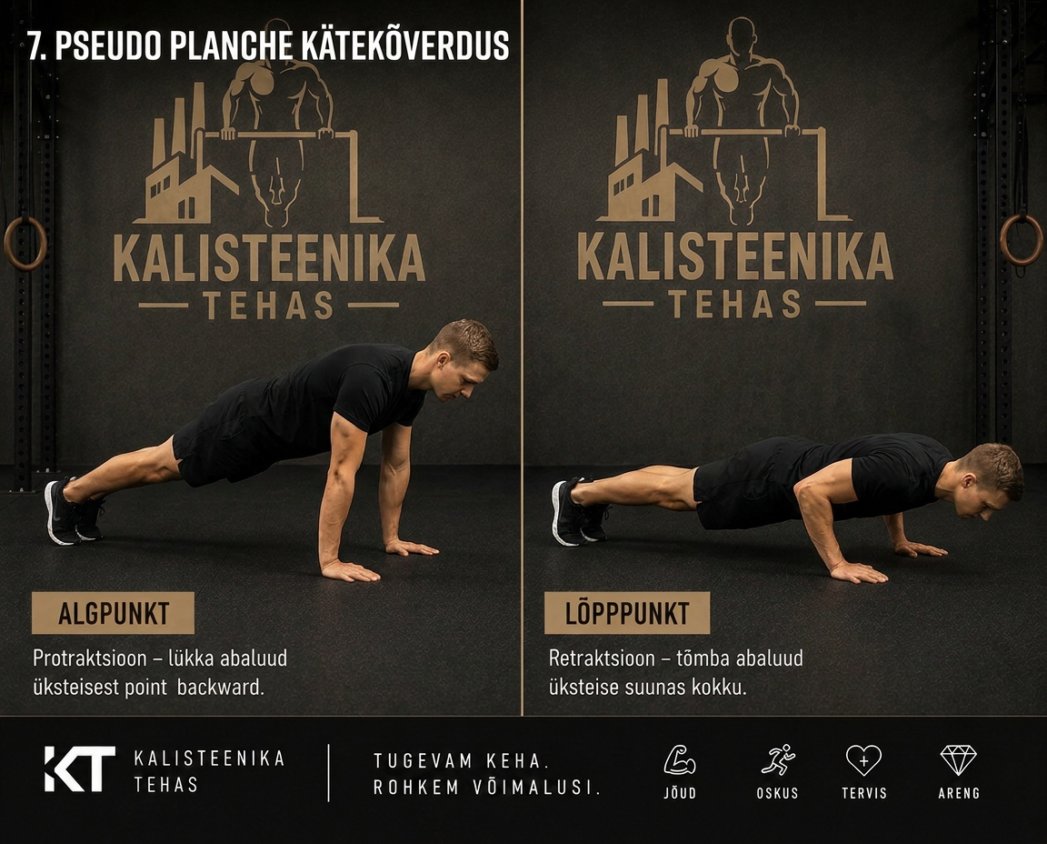 Pseudo planche kätekõverdus
