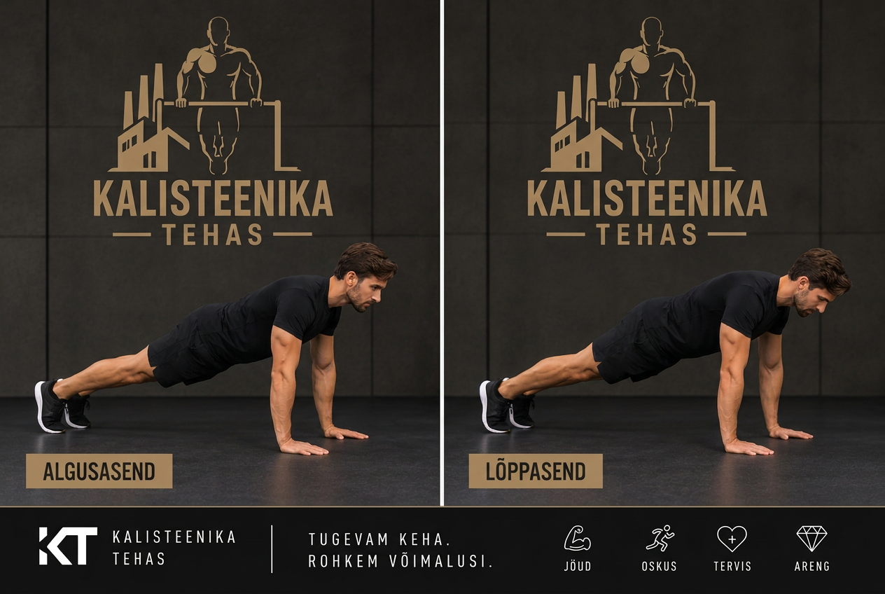 Pseudo planche kallutus