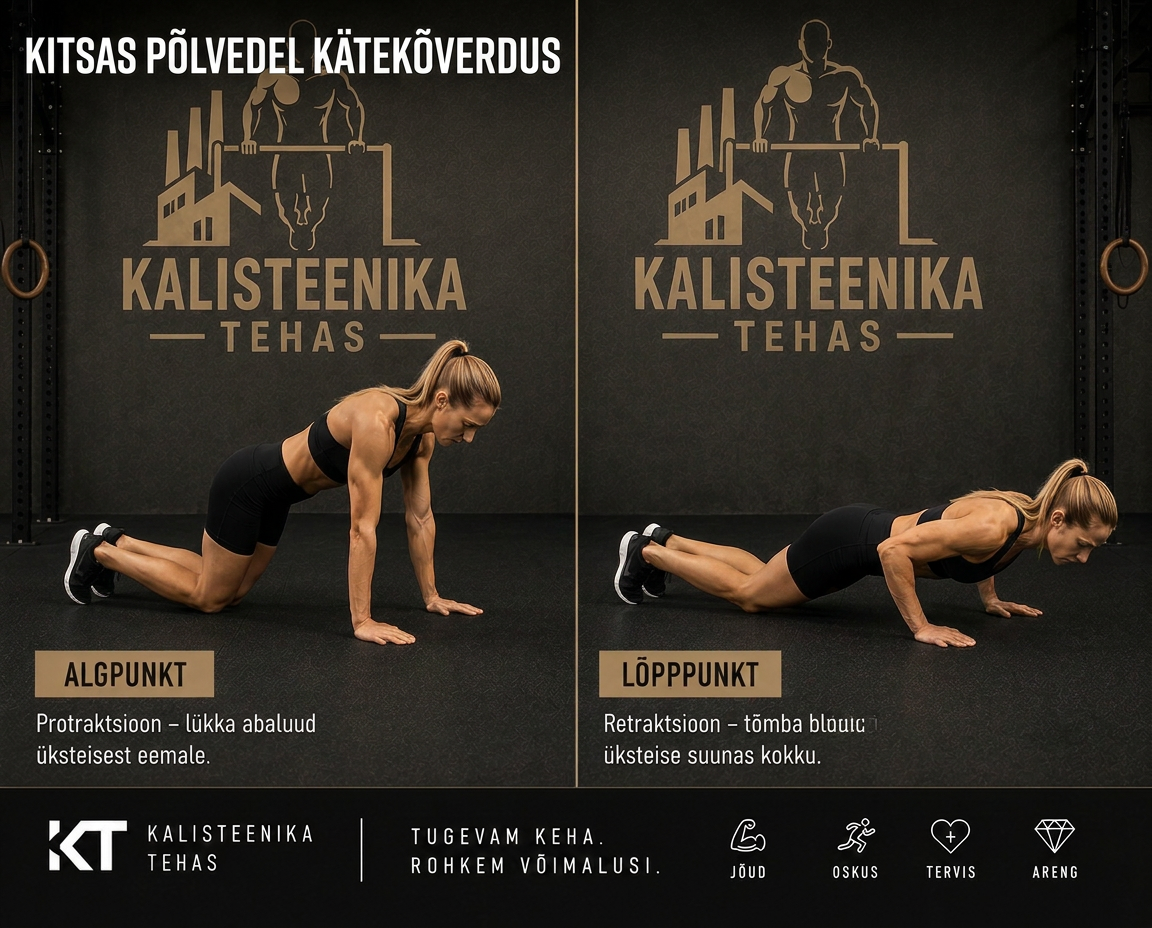 Kitsas kätekõverdus põlvedel